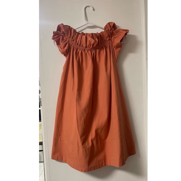 Free People Babydoll Mini Dress in Terracotta - Picture 1 of 7